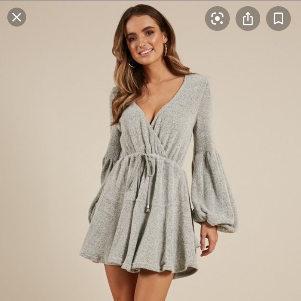 Showpo not your hero dress gray